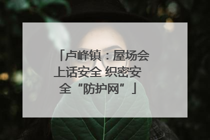 卢峰镇：屋场会上话安全 织密安全“防护网”