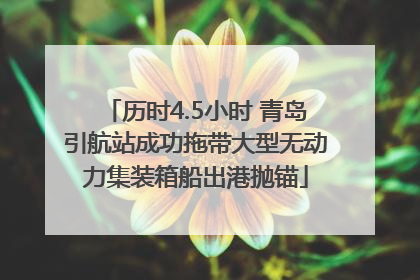 历时4.5小时 青岛引航站成功拖带大型无动力集装箱船出港抛锚