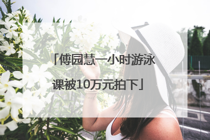 傅园慧一小时游泳课被10万元拍下