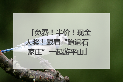 免费！半价！现金大奖！跟着“跑遍石家庄”一起游平山
