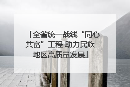 全省统一战线“同心共富”工程 助力民族地区高质量发展