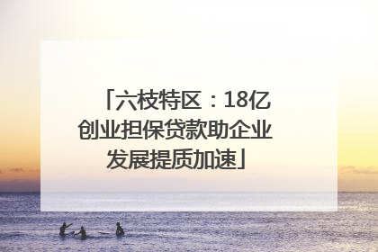 六枝特区：18亿创业担保贷款助企业发展提质加速