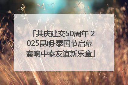 共庆建交50周年 2025昆明·泰国节启幕 奏响中泰友谊新乐章