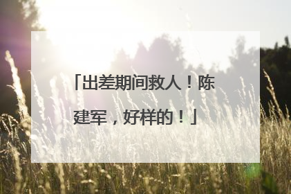 出差期间救人！陈建军，好样的！