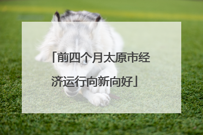 前四个月太原市经济运行向新向好