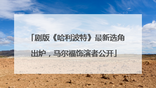 剧版《哈利波特》最新选角出炉，马尔福饰演者公开