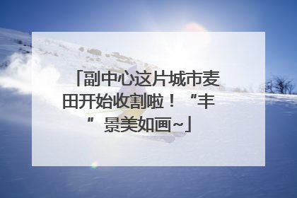 副中心这片城市麦田开始收割啦！“丰”景美如画~