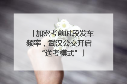 加密考前时段发车频率，武汉公交开启“送考模式”