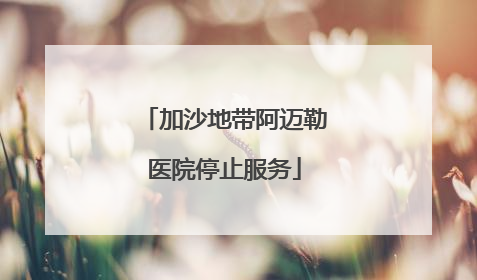 加沙地带阿迈勒医院停止服务