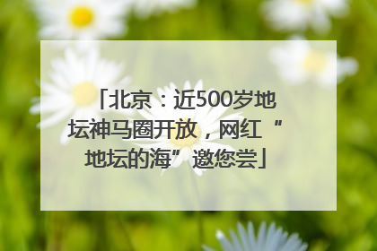 北京：近500岁地坛神马圈开放，网红“地坛的海”邀您尝