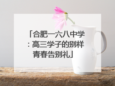 合肥一六八中学：高三学子的别样青春告别礼