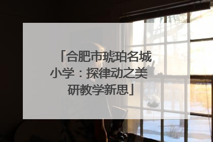 合肥市琥珀名城小学：探律动之美 研教学新思