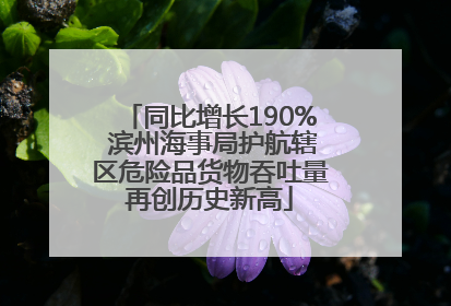 同比增长190% 滨州海事局护航辖区危险品货物吞吐量再创历史新高