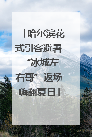 哈尔滨花式引客避暑 “冰城左右哥”返场嗨翻夏日