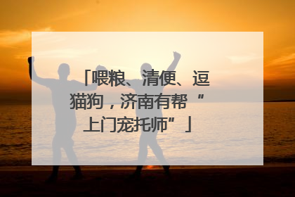 喂粮、清便、逗猫狗，济南有帮“上门宠托师”