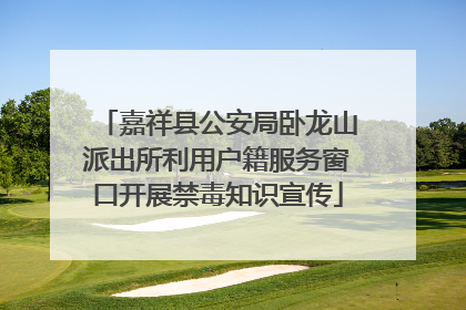 嘉祥县公安局卧龙山派出所利用户籍服务窗口开展禁毒知识宣传