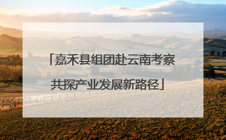 嘉禾县组团赴云南考察 共探产业发展新路径