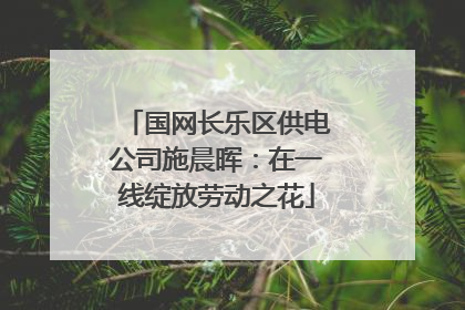 国网长乐区供电公司施晨晖：在一线绽放劳动之花