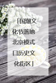 国潮文化节落地北京模式口历史文化街区