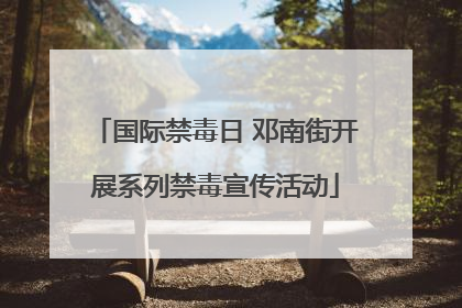 国际禁毒日 邓南街开展系列禁毒宣传活动