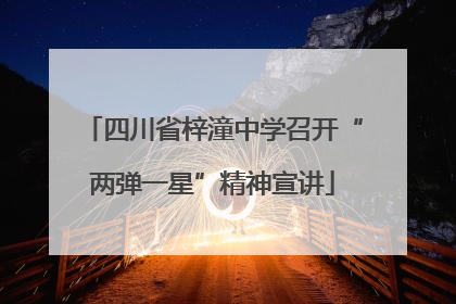 四川省梓潼中学召开“两弹一星”精神宣讲