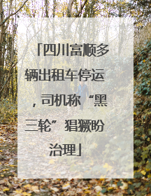 四川富顺多辆出租车停运，司机称“黑三轮”猖獗盼治理