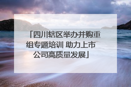 四川辖区举办并购重组专题培训 助力上市公司高质量发展