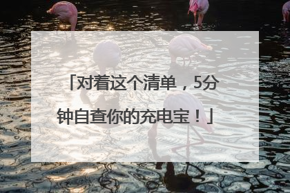 对着这个清单，5分钟自查你的充电宝！
