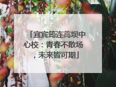 宜宾筠连蒿坝中心校：青春不散场，未来皆可期