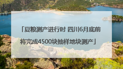 夏粮测产进行时 四川6月底前将完成4500块抽样地块测产