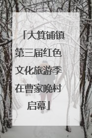 大箕铺镇第三届红色文化旅游季在曹家晚村启幕