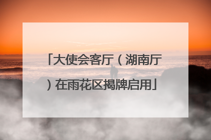 大使会客厅（湖南厅）在雨花区揭牌启用