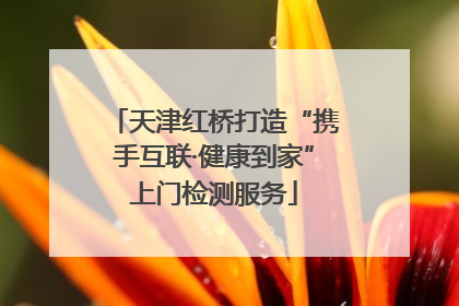 天津红桥打造“携手互联·健康到家”上门检测服务