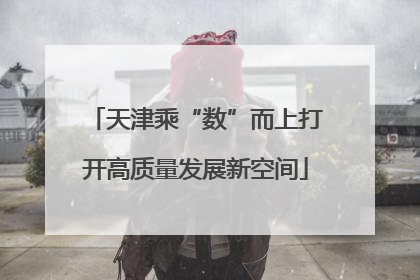 天津乘“数”而上打开高质量发展新空间