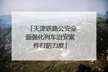 天津铁路公安全面强化列车治安案件打防力度