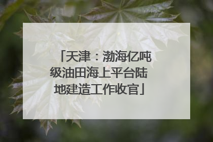 天津：渤海亿吨级油田海上平台陆地建造工作收官
