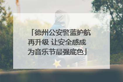 德州公安警蓝护航再升级 让安全感成为音乐节最强底色
