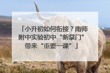 小升初如何衔接？南师附中实验初中“新掌门”带来“重要一课”