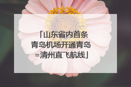 山东省内首条 青岛机场开通青岛=清州直飞航线