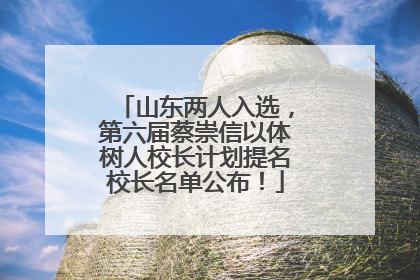 山东两人入选，第六届蔡崇信以体树人校长计划提名校长名单公布！