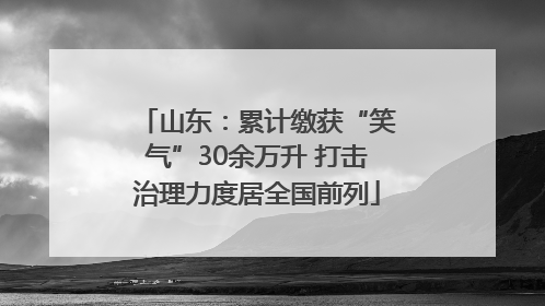 山东：累计缴获“笑气”30余万升 打击治理力度居全国前列