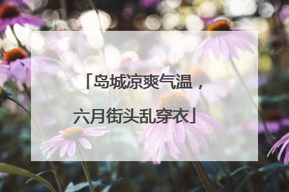 岛城凉爽气温，六月街头乱穿衣