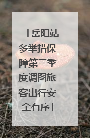 岳阳站多举措保障第三季度调图旅客出行安全有序