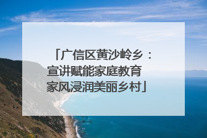 广信区黄沙岭乡：宣讲赋能家庭教育 家风浸润美丽乡村