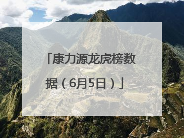 康力源龙虎榜数据（6月5日）