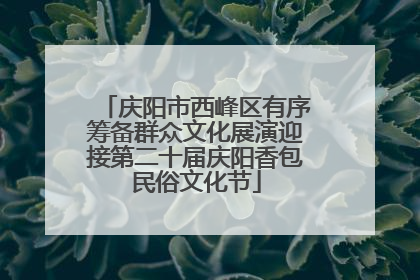 庆阳市西峰区有序筹备群众文化展演迎接第二十届庆阳香包民俗文化节