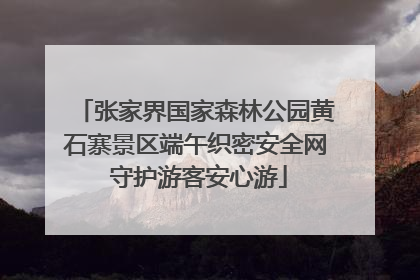 张家界国家森林公园黄石寨景区端午织密安全网 守护游客安心游