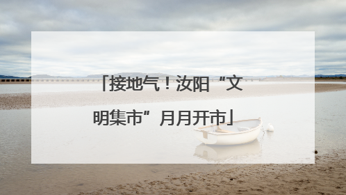接地气！汝阳“文明集市”月月开市