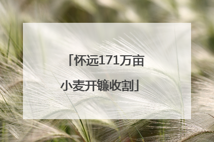 怀远171万亩小麦开镰收割