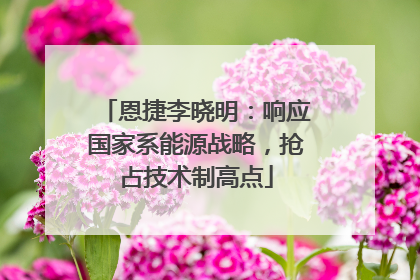 恩捷李晓明：响应国家系能源战略，抢占技术制高点